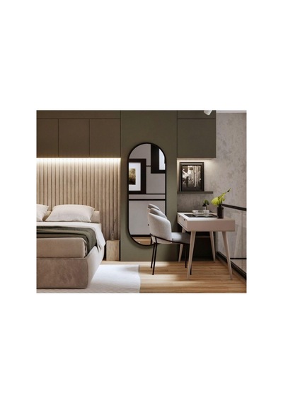 50x140 Oval Duvar Dekor Aynasıkonsol Aynası/salon Aynası Siyah Çok Renkli