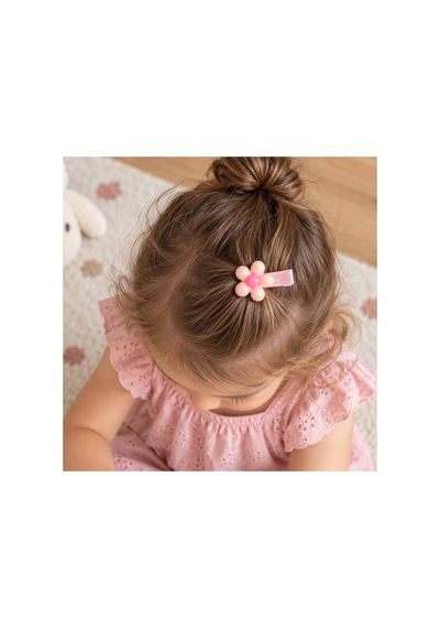 Sevimli Figürlü Çocuk Kurdela Kaplı Pens Toka Seti - Pembe - 923595192 Pembe - 923595192 Pembe