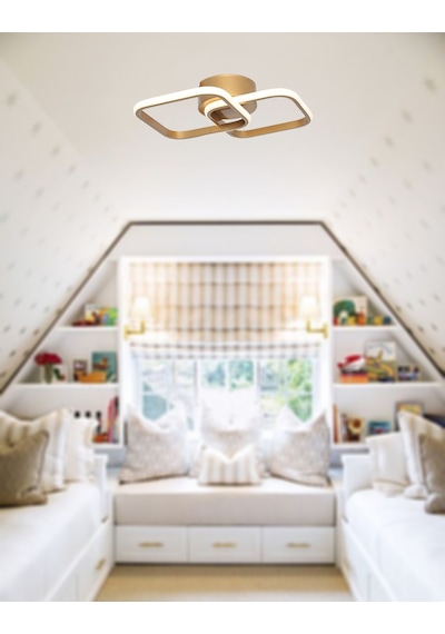 Tt405-2-Esk Tt Aydınlatma Eskitme Boyalı 2 Li Kare Led Avize