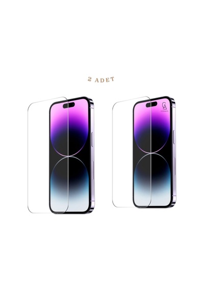 Apple Uyumlu   iPhone 16 Pro Max Ile Ekran Koruyucu Şeffaf Temperli Kırılmaz Cam Ekran Koruyucu 2 Adet