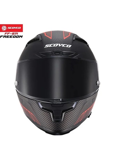 Scoyco Freedom 871 Kapalı Motosiklet Kaskı Mat Siyah