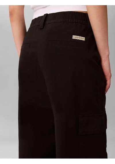 Calvin Klein Cotton Ewaıst Cargo, Ub1, Xxs Siyah Kadın Pantolon