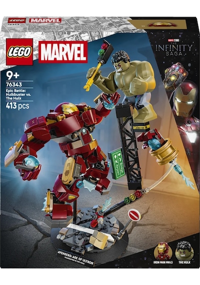LEGO® ǀ Marvel Efsanevi Savaş: Hulkbuster, Hulk’a Karşı 76343 - 9 Yaş ve Üzeri Çocuklar için Yaratıcı Oyuncak Yapım Seti (413P)