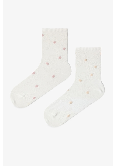 Penti Floral Jacquard 2'li Soket Çorap