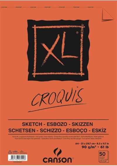 Sketchbok Xl Croquıs A4 90g 50yp 9050a4us Çok Renkli