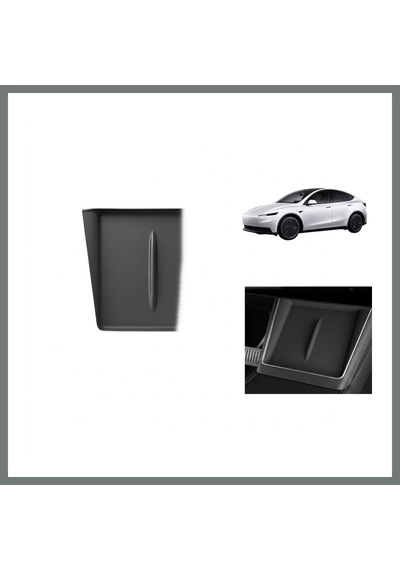 Mmb-trade Tesla Model Y Juniper 2025+ Uyumlu Ön Konsol Kablosuz Şarj Pedi Kaymaz Silikon Matı 1 Adet Siyah Mmbz