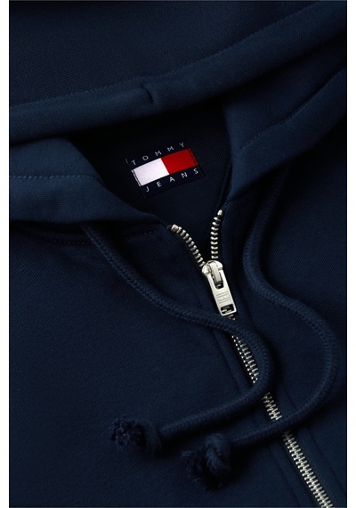 Tommy Hilfiger Tjm Reg Dna Backprınt Fz Hd Erkek Mavi Sweatshirt - Dm0dm23404