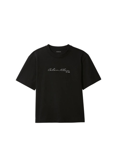 Calvin Klein Ss Graphıc Boxy Tee, Ub1, Xxs Siyah Kadın T-shirt