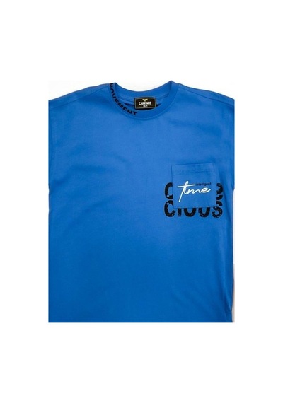 Carinos Erkek Çocuk Movement Yazılı Pamuklu Tshirt-14178-mavi Mavi