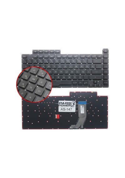 Asus Uyumlu Rog Strix G G531Gu-1C 90Nr01J3-R32Tu0 Klavye Işıklı Siyah Versiyon 2