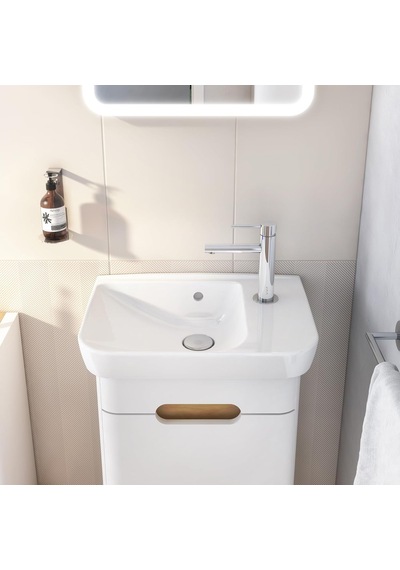 Vitra Sento 5945b003-0029 Lavabo, 50 Cm, Beyaz Çok Renkli