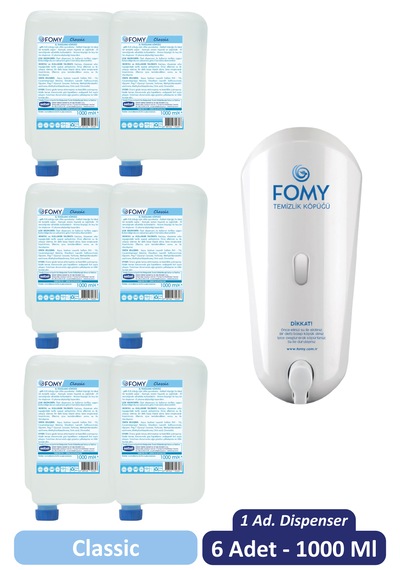 Fomy Klasik El Temizleme Köpüğü 6 x 1 L + Dispenser