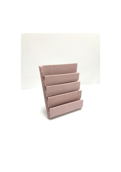 PEMBE Ayaklı süet kaplama küpe standı Pembe