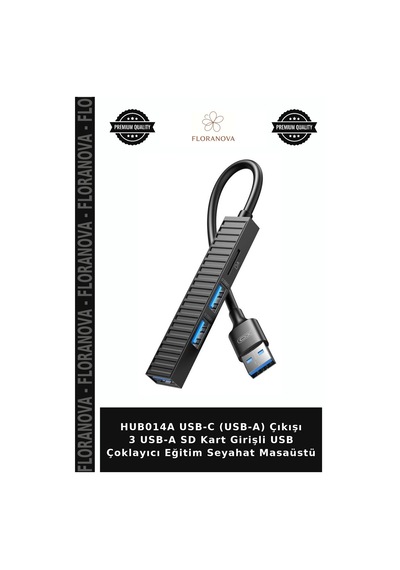 Hub014a Usb-c Usb-a Çıkışı 3 Usb-a Sd Kart Girişli Usb Çoklayıcı Eğitim Seyahat Masaüstü