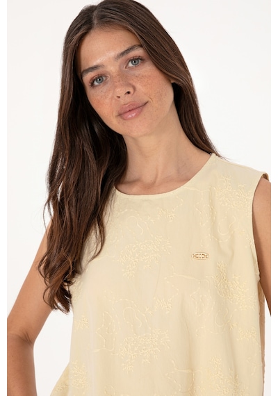 U.S. Polo Assn. Kadın Açık Haki Kolsuz Bluz 50299633-VR183
