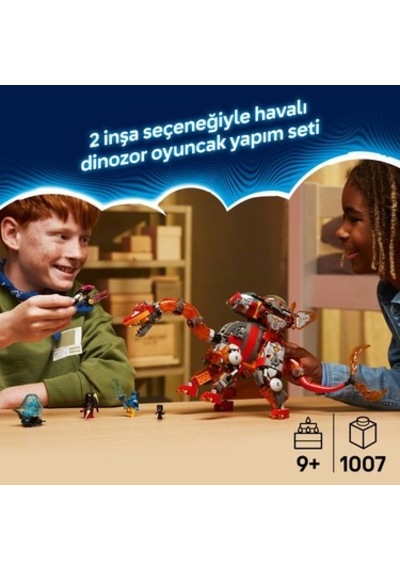 Dinozor Temalı Çocuk Jet Uçağı 2 Farklı Model Ve 4 Minifigür İle Eğlenceli Oyun