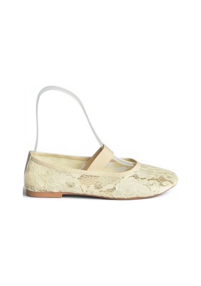 Fox Shoes Y726924306 Bej Dantel Kadın Babet