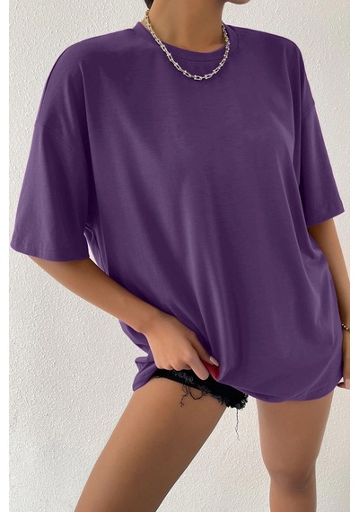 Unisex Outer Banks Baskılı Tasarım Tshirt Mor