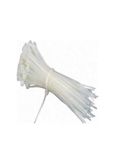 Hes Meşem Cırtlı Plastik Kelepçe 3,6x250 100 Adet Beyaz Kablobağı
