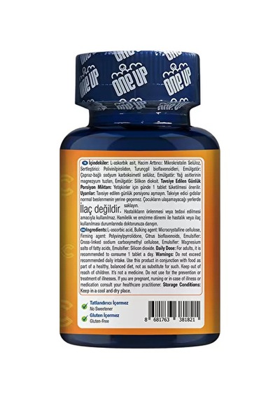 One Up C Vitamini 1000 Mg 60 Tablet 2 Adet