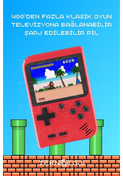 Mini Atari Gameboy Oyun Konsolu Gamebox Kollu Atari 400 Oyunlu