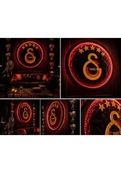 Galatasaray Dokulu Led Işıklı Ay Tablosu
