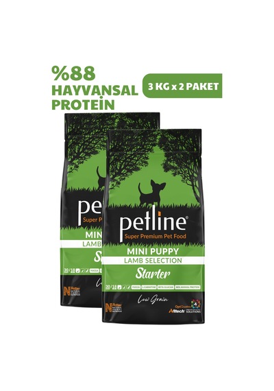 Petline Mini Puppy Kuzu Etli Küçük Irk Yavru Köpek Başlangıç Maması 2 x 3 KG