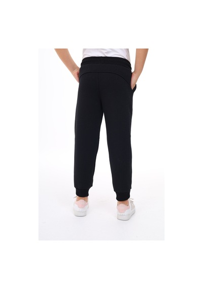 Kız Çocuk Nakış Baskılı Beli Paçası Lastikli Cepli Basic Jogger Eşofman Altı 3 İplik Şardonlu Siyah Kız Çocuk Nakış Baskılı Beli Paçası Lastikli Cepli Basic Jogger Eşofman Altı 3 İplik Şardonlu Siyah