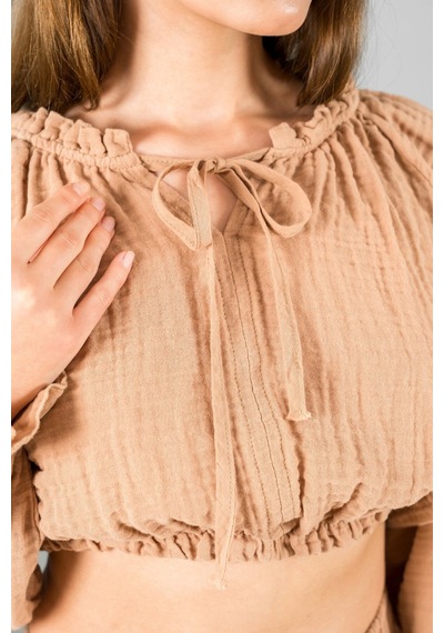 Reglan Kol Crop Camel