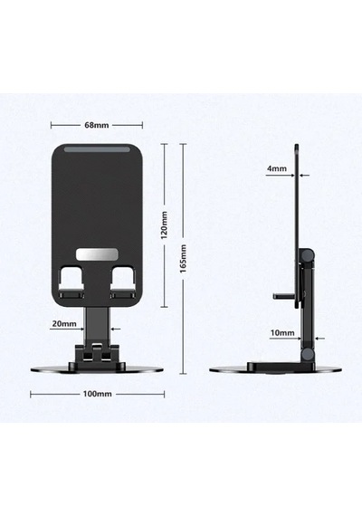 Katlanabilir Telefon Tutucu Stand Yuvarlak Tabanlı 5468