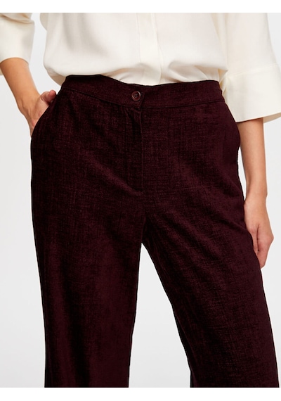 Faik Sönmez Wıde Leg Fıt Şönil Pantolon W26pnt014 Uw26pnt01442 Mürdüm