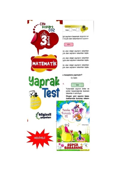 3. Sınıf Bilgiseli Matematik Yaprak Test