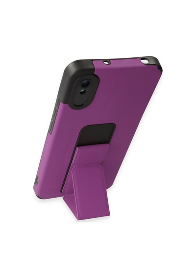 Cosmotex Newface Xiaomi Redmi 9a Kılıf Mega Standlı Silikon - Mor