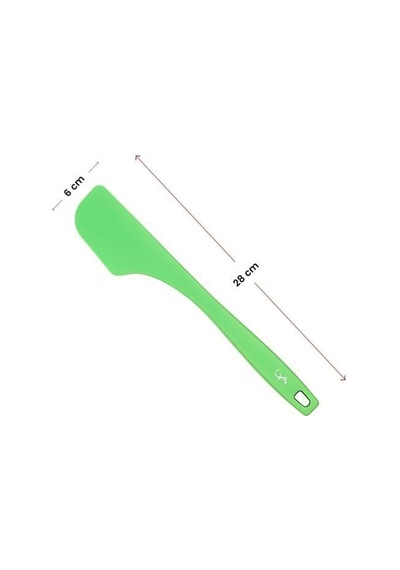 Lurch - Platin Silikon Hamur Kazıyıcı 28 Cm Yeşil - Yanmaz, Yapışmaz, Bükülmez, Çizmez, Tat Ve Koku Bırakmaz - 240086