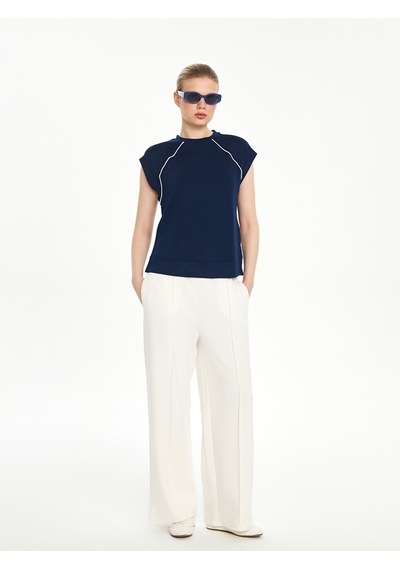 Lcwaıkıkı Classic Lacivert Oversize Soft Touch Kadın Tişört