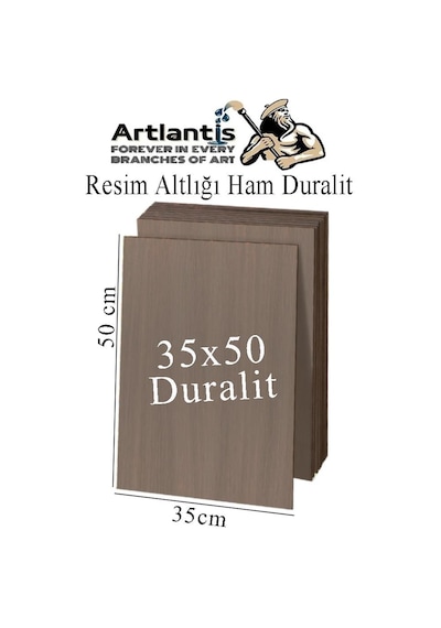 Resim Altlığı Duralit 35x50 Cm 3 Adet Ham Mdf Çok Amaçlı Kullanım 3 Mm Kalınlığında Durolit