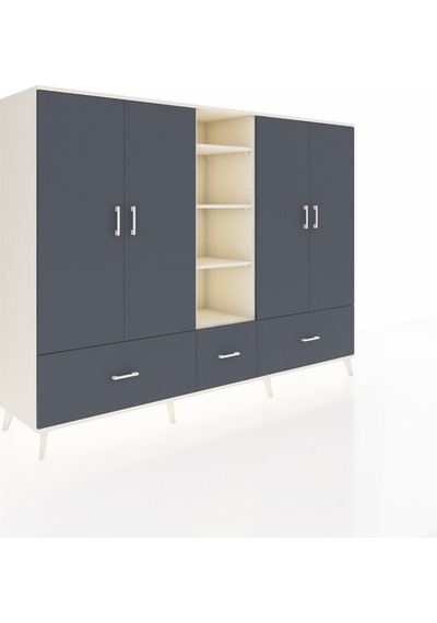 Hyperion Dolap 12 Raflı 3 Çekmeceli 4 Kapaklı 220x44x163 Aytaşı-a Aytaşı-antrasit Hyperion Dolap 12 Raflı 3 Çekmeceli 4 Kapaklı 220x44x163 Aytaşı-a Aytaşı-antrasit