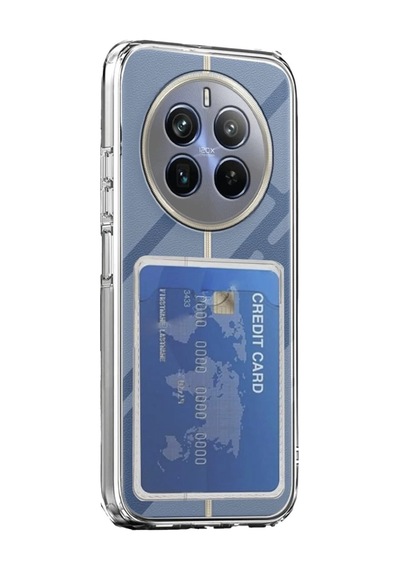 Realme 12 Pro Uyumlu Kılıf Kart Şeffaf Silikon - Şeffaf