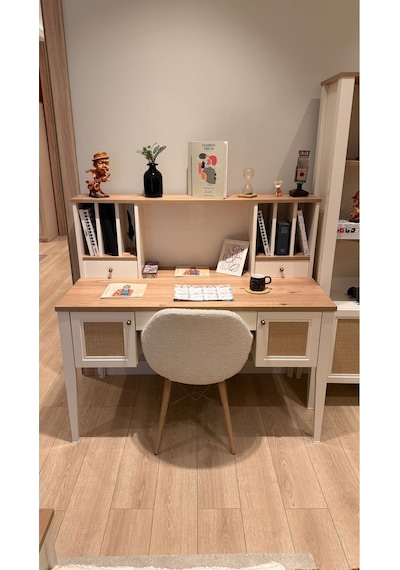 Corso Çalışma Masası Ve Üst Modül Küçük Krem