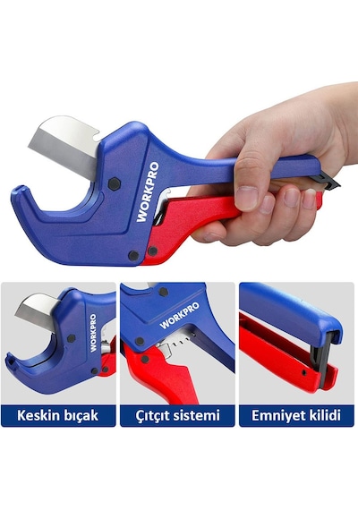 Workpro Wp301007 60.5mm Profesyonel Pprc Plastik Boru Kesme Makası