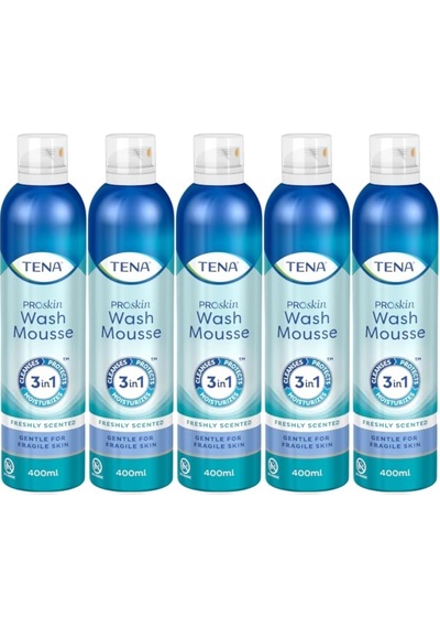 Tena Proskin Vücut Temizleme Köpüğü 400 Ml 3 İn 1 Arada 5li Set Standart