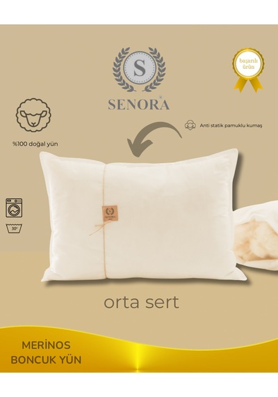Orta Sert Yün Yastık