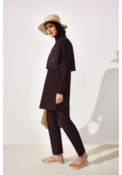 Defacto Regular Fıt 5li Kahverengi Burkini Mayo G8897ax26smbn340 Kahve-bn340