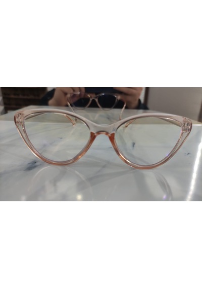 Vivera Pudra C02 Kadın Mavi Işık Korumalı Ekran Cat Eyes Gözlüğü