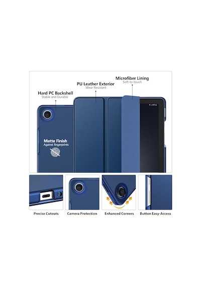 Samsung Uyumlu Galaxy Tab A11 Plus 11inç X230 Kılıf Pu Deri Smart Standlı Case Uyku Modlu X235 X236f