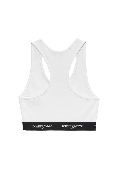 Tommy Hilfiger Tjm Kadın Beyaz Crop Tape Bra Top-13043 Beyaz