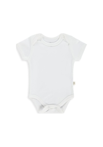 Civil Baby 5'li Çıtçıtlı Badi Seti Pamuklu Kısa Kol Ribana Bebek Atlet Badi - Beyaz