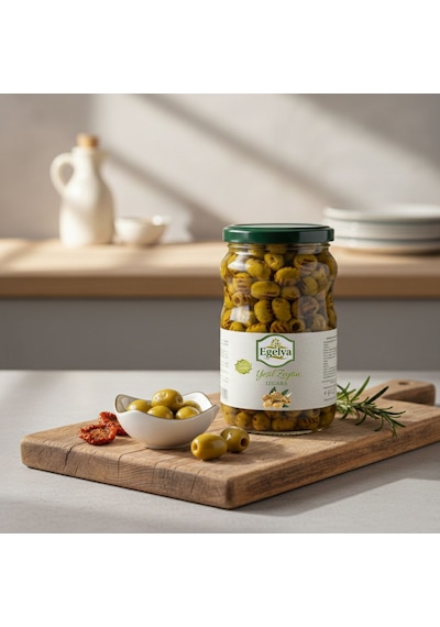 Egelya Akhisar Domat Izgara Yeşil Zeytin 1 Kg Izgara Dokulu, Dengeli Lezzet