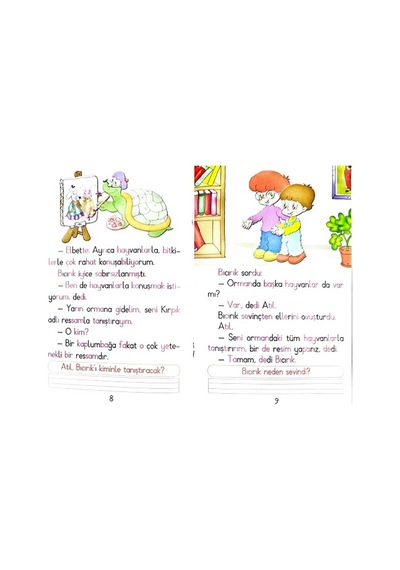 1. Sınıf Renkli Hecelerle Eğitici 8 Li Hikaye Seti 16 Sayfa