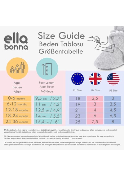 Teddy Bebek Pandufu, Kaydırmaz Taban, Organik Pamuk Astar, Ev Kreş Ayakkabısı Beyaz - Turkuaz